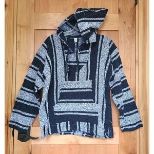 Mexican Baja Hoodie Drug Rug Boho Bohemian Hippie SMALL Festival Burning Man S